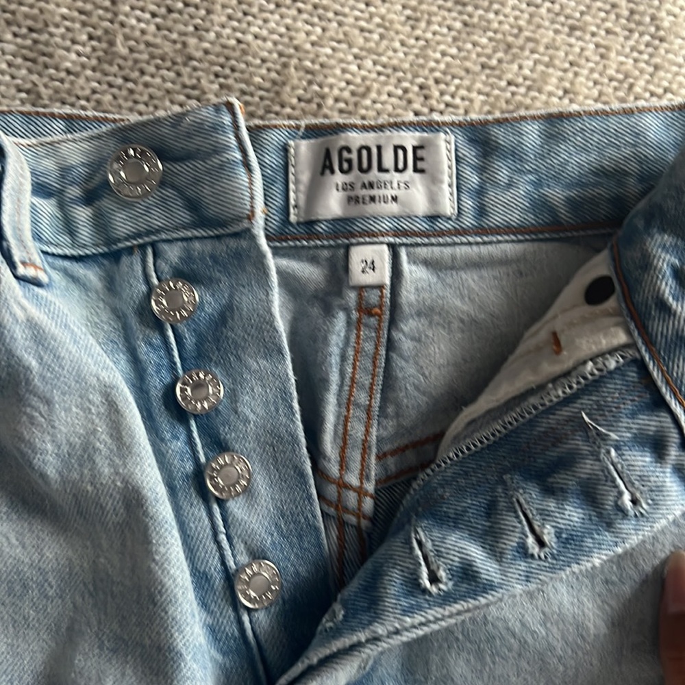 Agolde Jaden High Rise Shorts - Picture 3 of 5